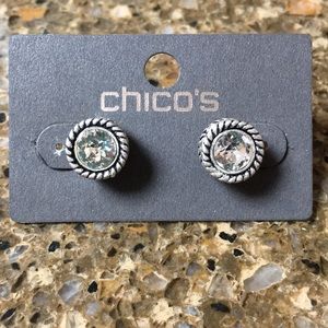 Silver stud earrings
